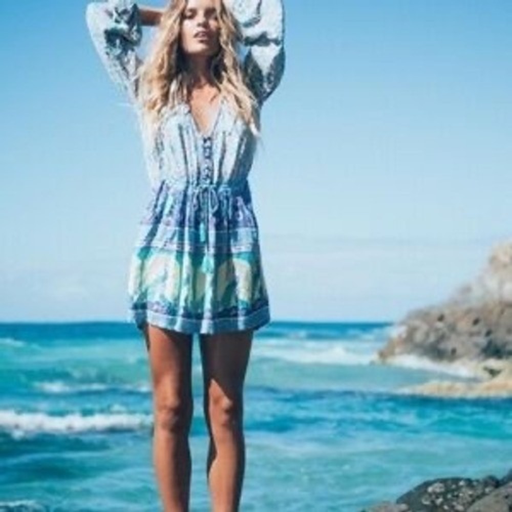 Spell & The Gypsy Collective Xanadu playdress XS Peacock Boho Festival Rare